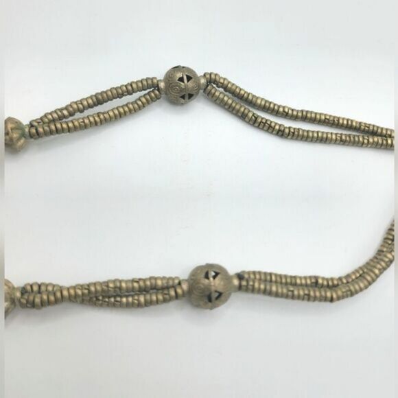 Rare Afghan Lapis lazuli Tibetan silver bib necklace - Picture 7 of 14